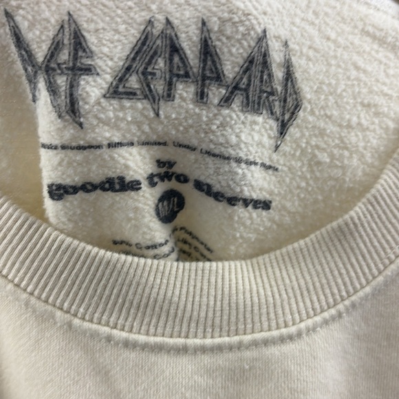 Def Leppard Fleece Crewneck Pullover Sweatshirt Retro M/L - Picture 5 of 7